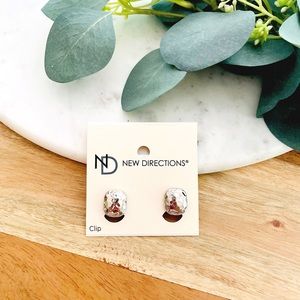 New Directions Hammered Silver Clip On Earrings